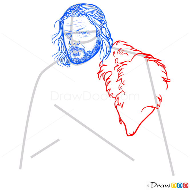 How to Draw Eddard  Ned  Stark, Game Of Thrones