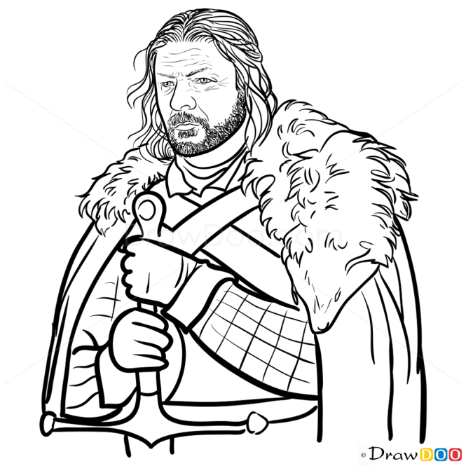 How to Draw Eddard  Ned  Stark, Game Of Thrones