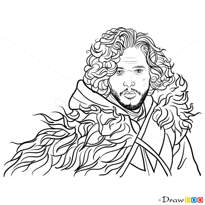 How to Draw Jon Snow, Game Of Thrones