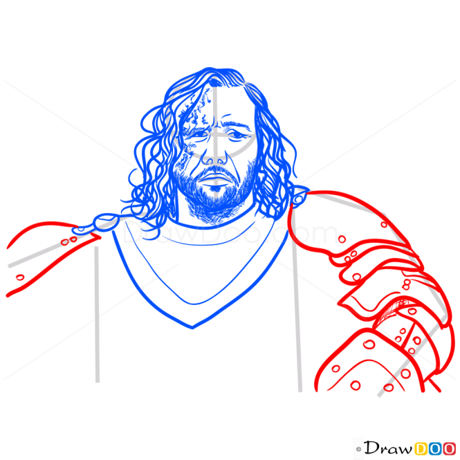 How to Draw Sandor Clegane, Game Of Thrones