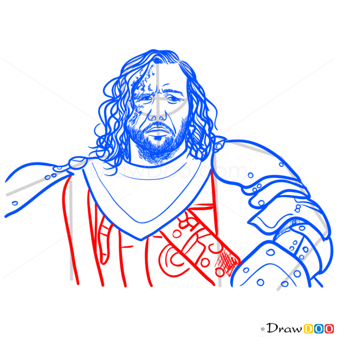 How to Draw Sandor Clegane, Game Of Thrones