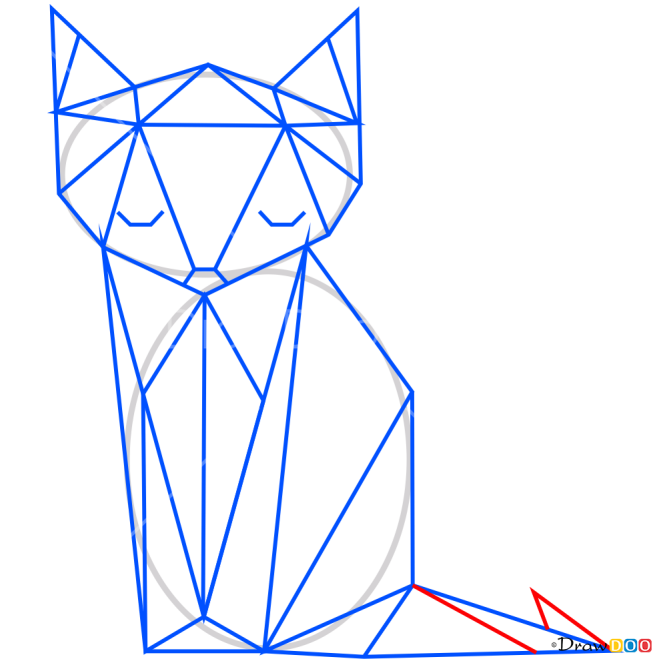 How to Draw Fox, Geometric Animals