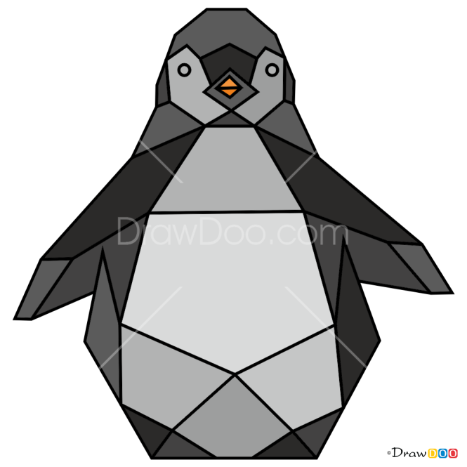 How to Draw Penguin, Geometric Animals