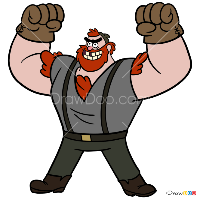 How to Draw Manly Dan, Gravity Falls