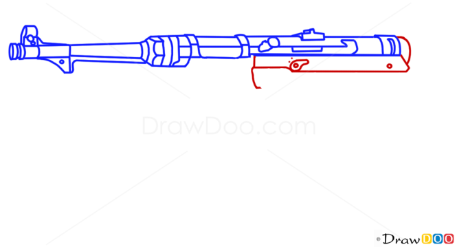 How to Draw MP40, Guns and Pistols