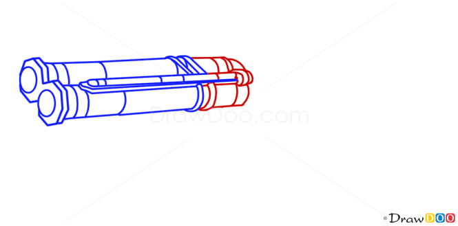 How to Draw Rocket Launcher, Guns and Pistols