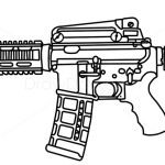 How to Draw Colt M4, Guns and Pistols