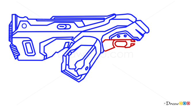 How to Draw Plasma Gun, Guns and Pistols
