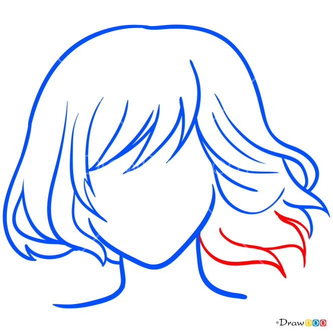 How to Draw Female Haircut, Hairstyles