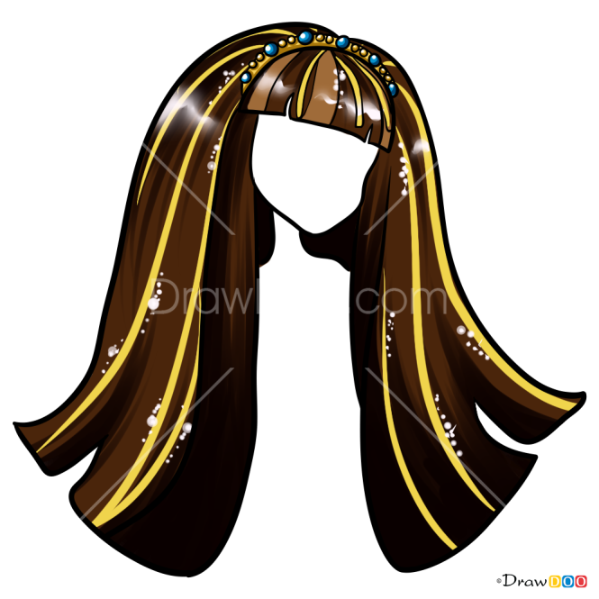 How to Draw Cleo Long Hair, Hairstyles
