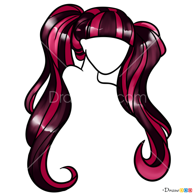How to Draw Draculaura s Tails, Hairstyles