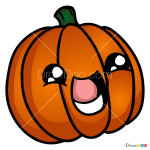 How to Draw Chibi Pumpkin, Halloween