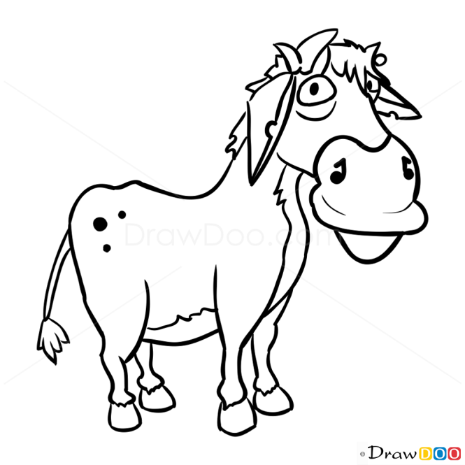 How to Draw Grey Donkey, Hay Day