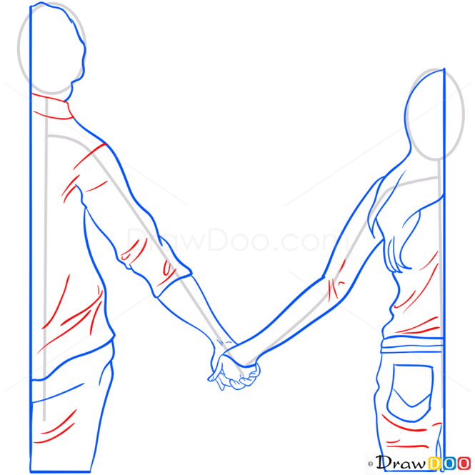 Cute Couple Drawings, Step by Step Drawing Lessons