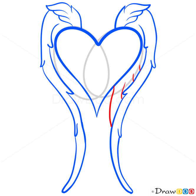 How to Draw Angel Wings, Hearts