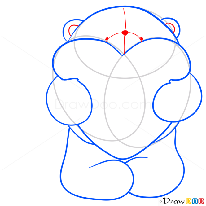 Draw Cute Teddy Bear, Step by Step Drawing Lessons