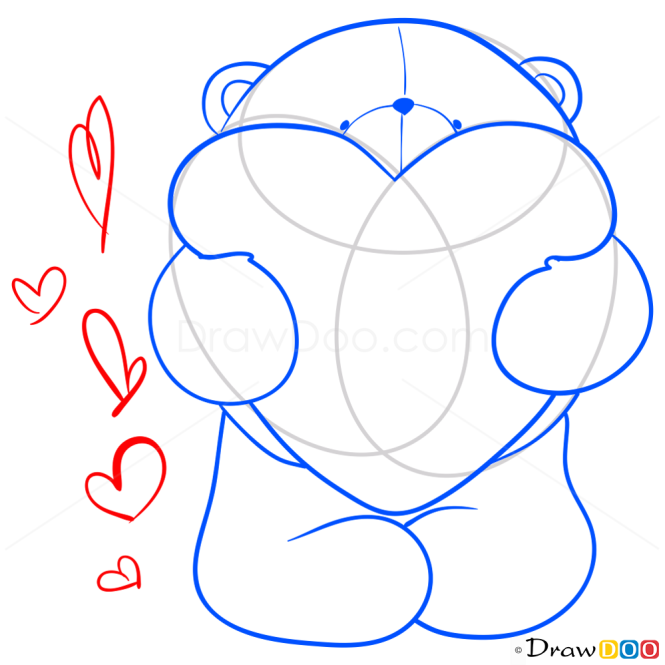 How to Draw Teddy Bear, Hearts