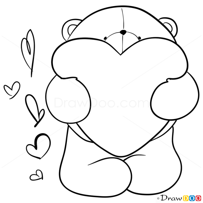 Draw Cute Teddy Bear, Step by Step Drawing Lessons