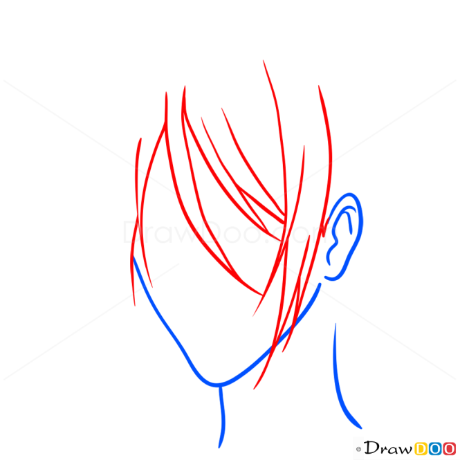 Anime Hair Drawing easy Lesson, Step by Step Drawing