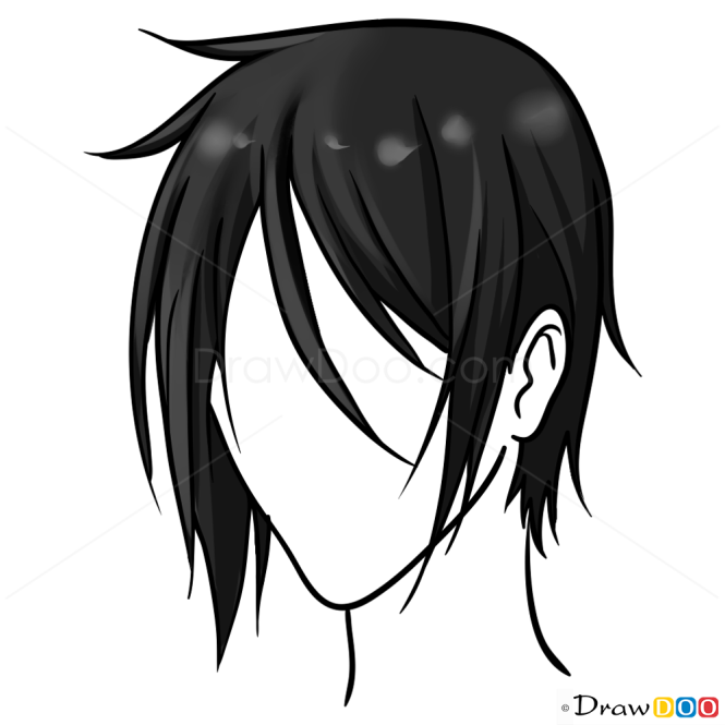 Anime Hair Drawing easy Lesson, Step by Step Drawing