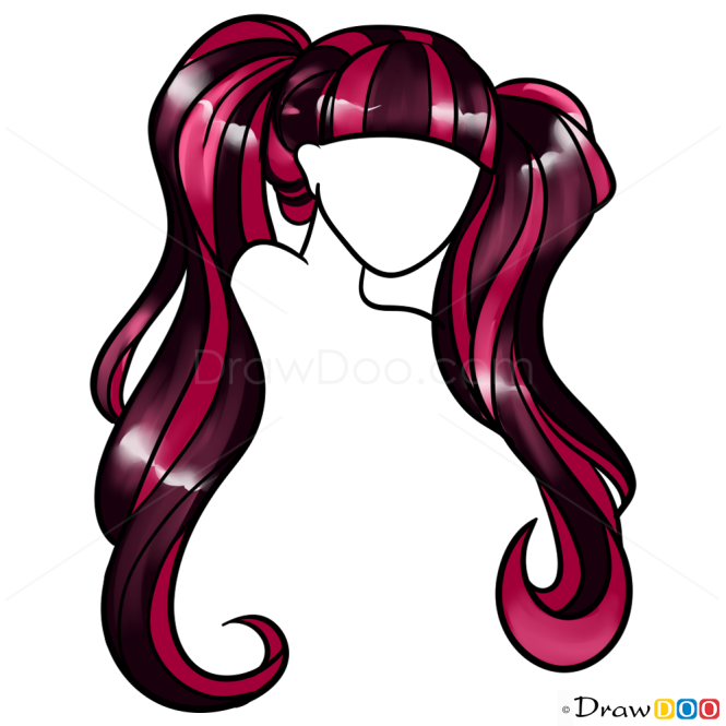 Draw Draculaura Hair Lesson, Step by Step Drawing