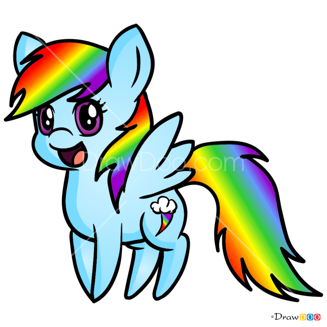 How to Draw Rainbow Pony, Horses and Unicorns