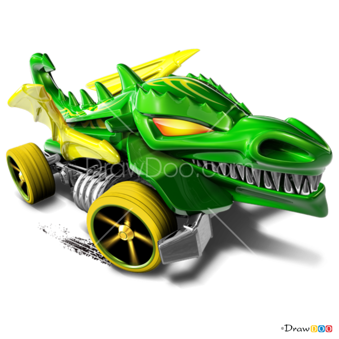 How to Draw Dragon Blaster, Hot Wheels