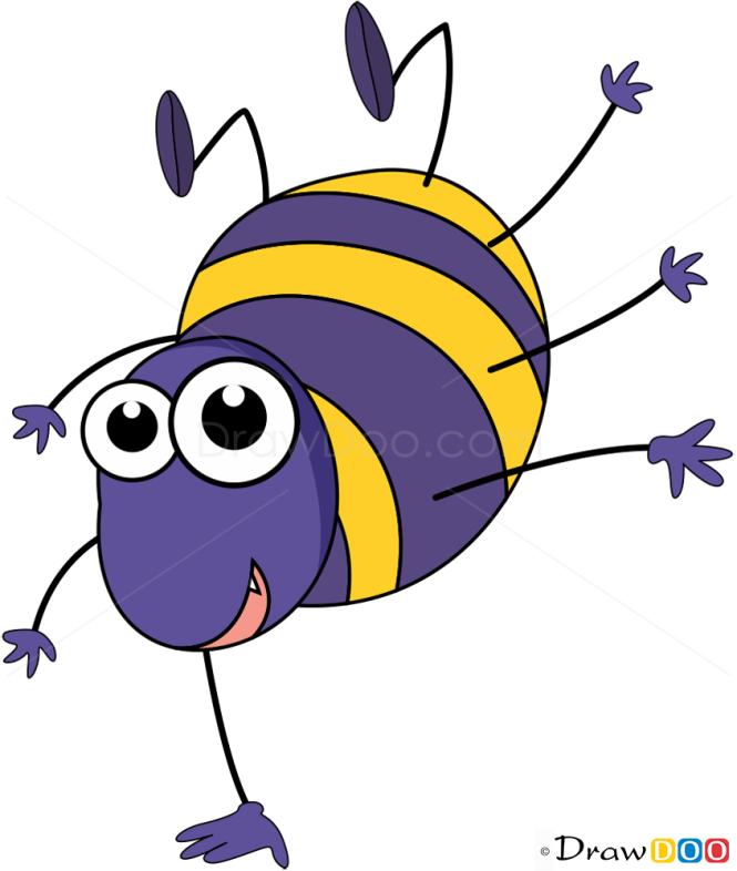 How to Draw Cheerful Beetle, Insects