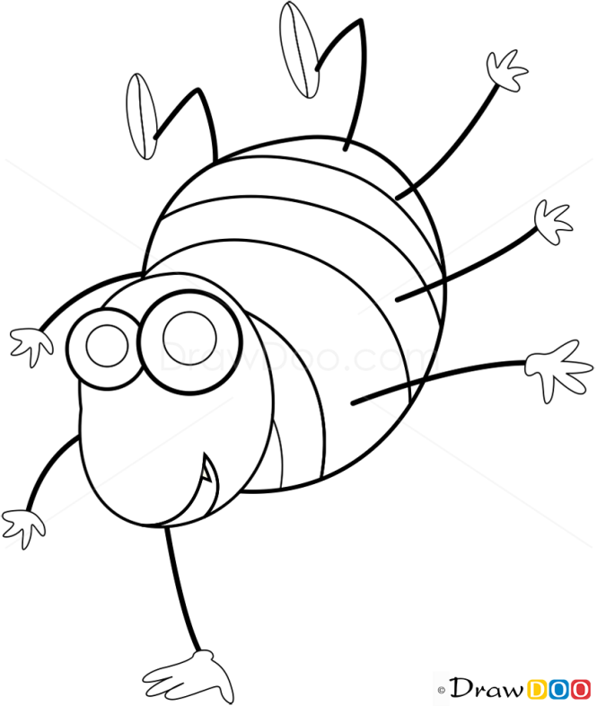 How to Draw Cheerful Beetle, Insects