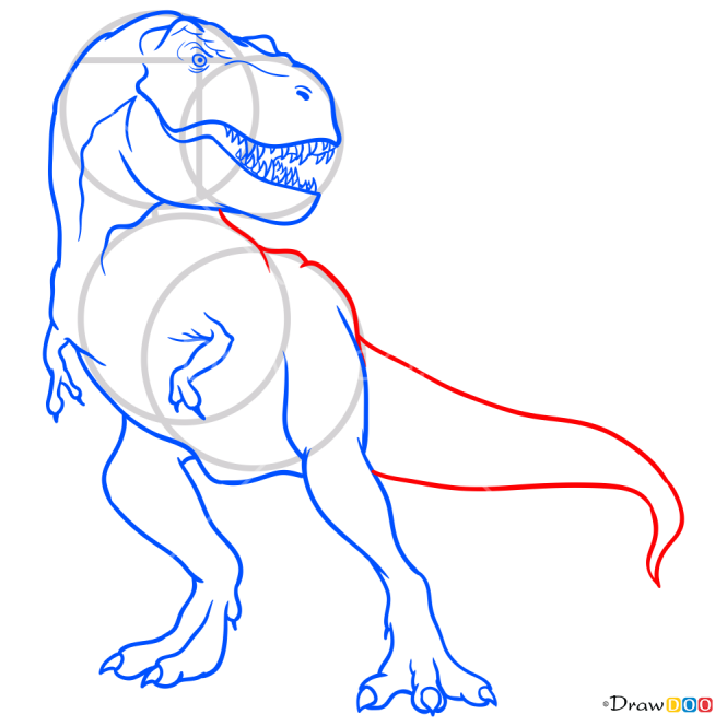 How to Draw Tyrannosaurus, Jurassic Dinosaurs