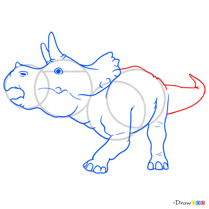 How to Draw Triceratops, Jurassic Dinosaurs