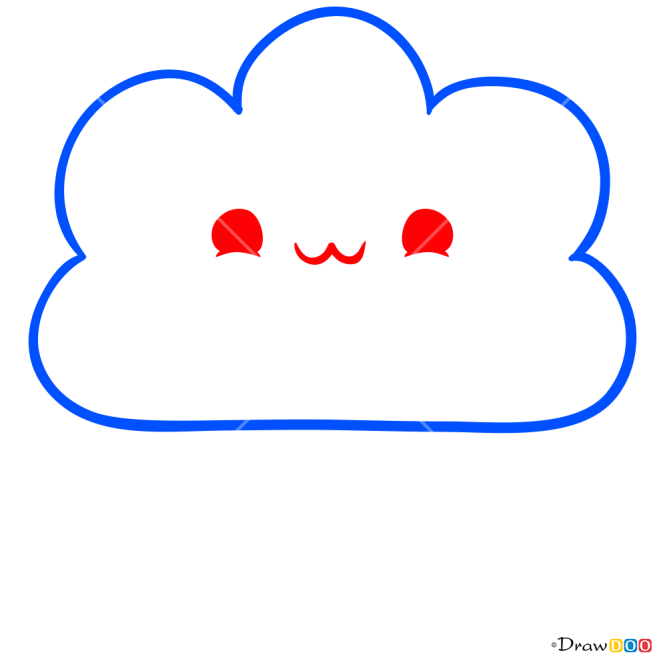 How to Draw Kawaii Cloud, Kawaii