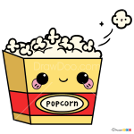 How to Draw Popcorn, Kawaii