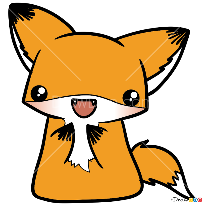 How to Draw Cute Fox, Kawaii