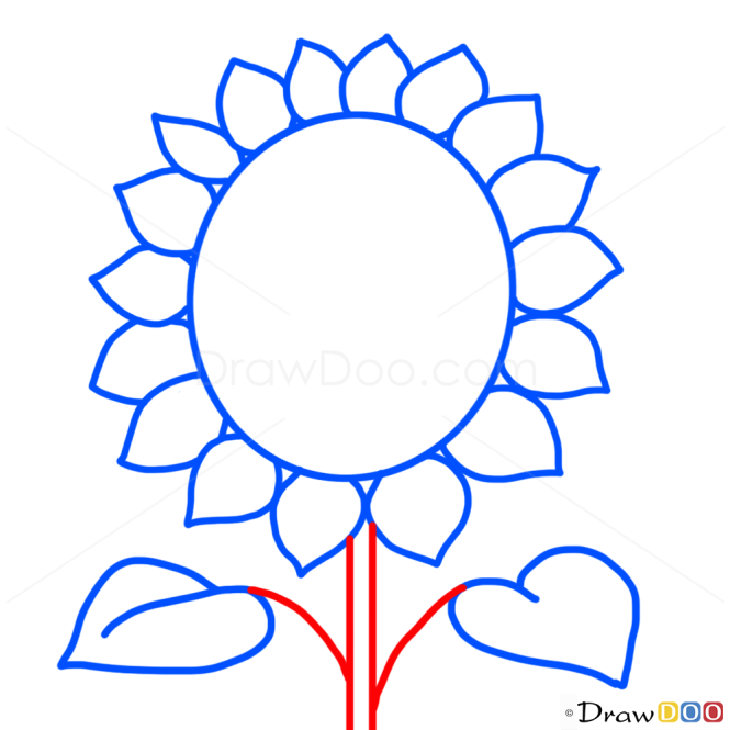 How to Draw Sunflower, Kids Draw