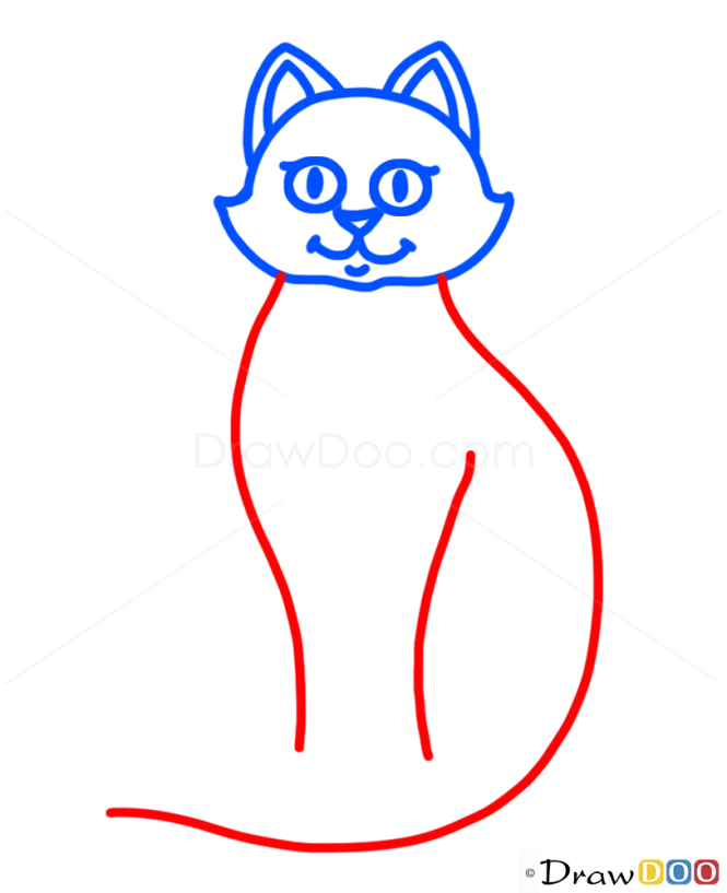 How to Draw Cat, Kids Draw
