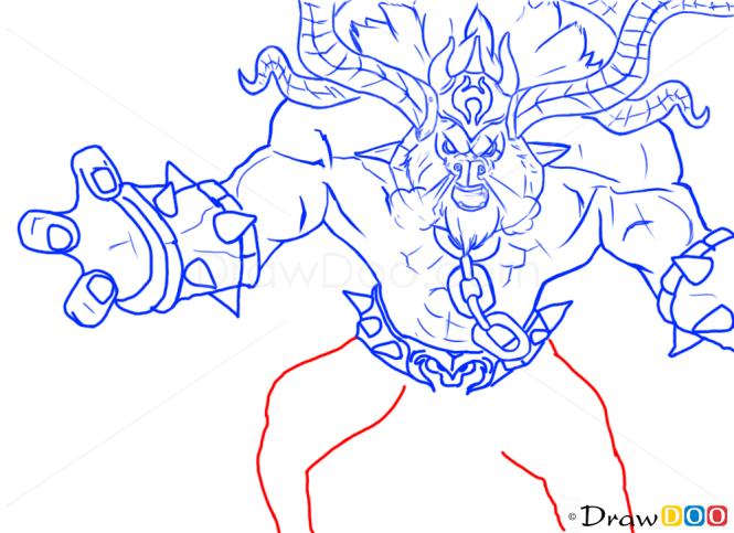 How to Draw Alistar, League of Legends