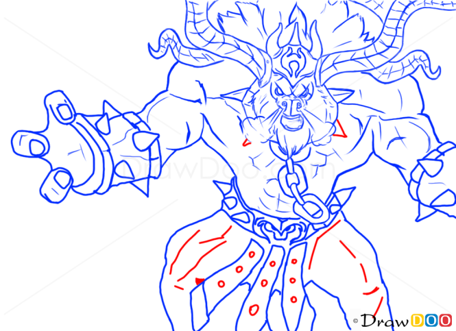 How to Draw Alistar, League of Legends