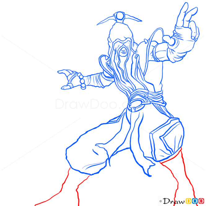 How to Draw Lee Sin, League of Legends