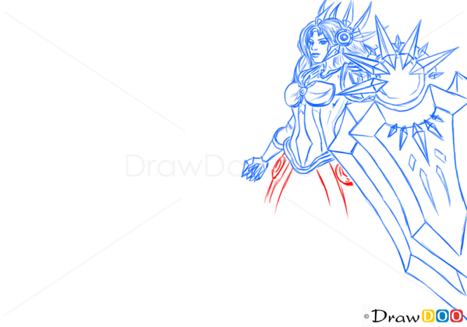 How to Draw Leona, League of Legends