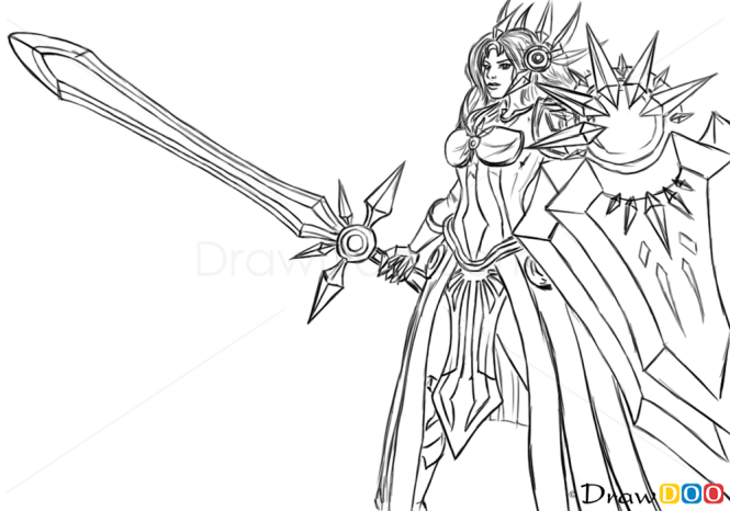 How to Draw Leona, League of Legends