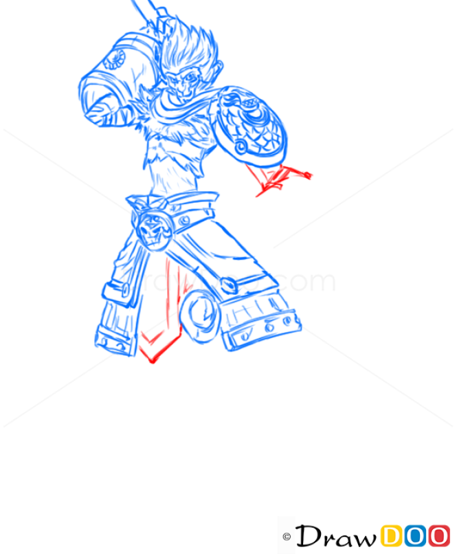 How to Draw Wukong, League of Legends