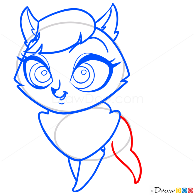 How to Draw Madame Pom, Littlest Pet Shop