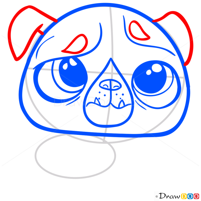 How to Draw Pug, Littlest Pet Shop