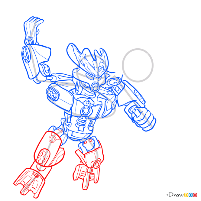 How to Draw Protector Of Fire, Lego Bionicle