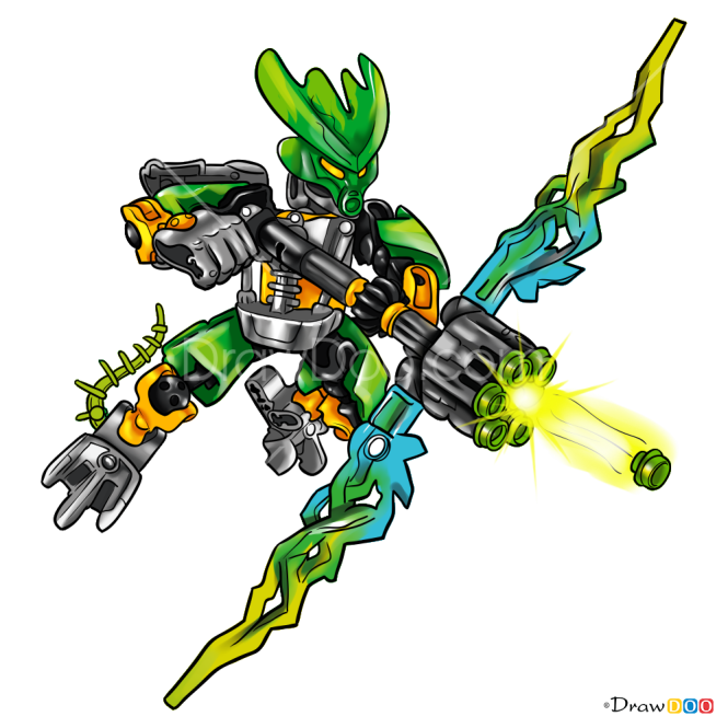 How to Draw Protector Of Jungle, Lego Bionicle