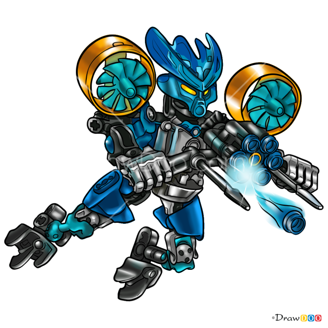 How to Draw Protector Of Water, Lego Bionicle