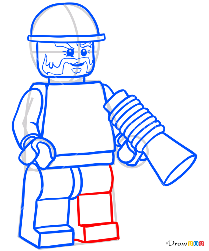 How to Draw Demolition Foreman, Lego City