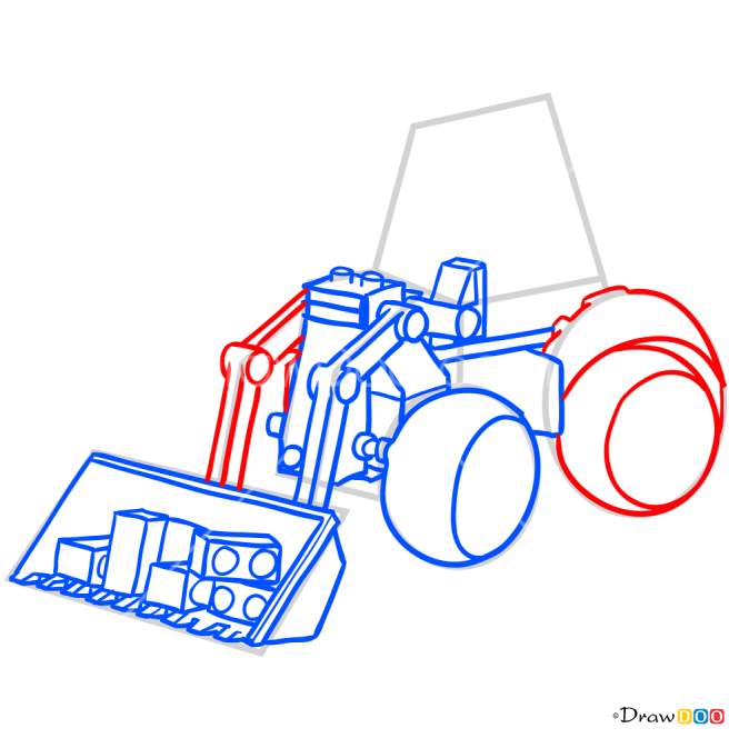 How to Draw Demolition Machine, Lego City
