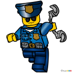 How to Draw Police Officer, Lego City